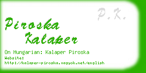 piroska kalaper business card